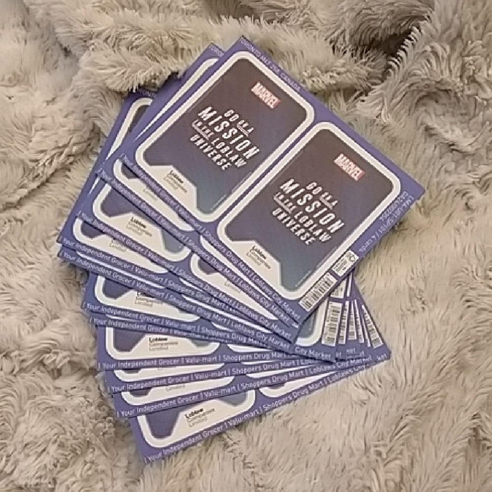 Marvel Blue and White Collection Cards From Superstore